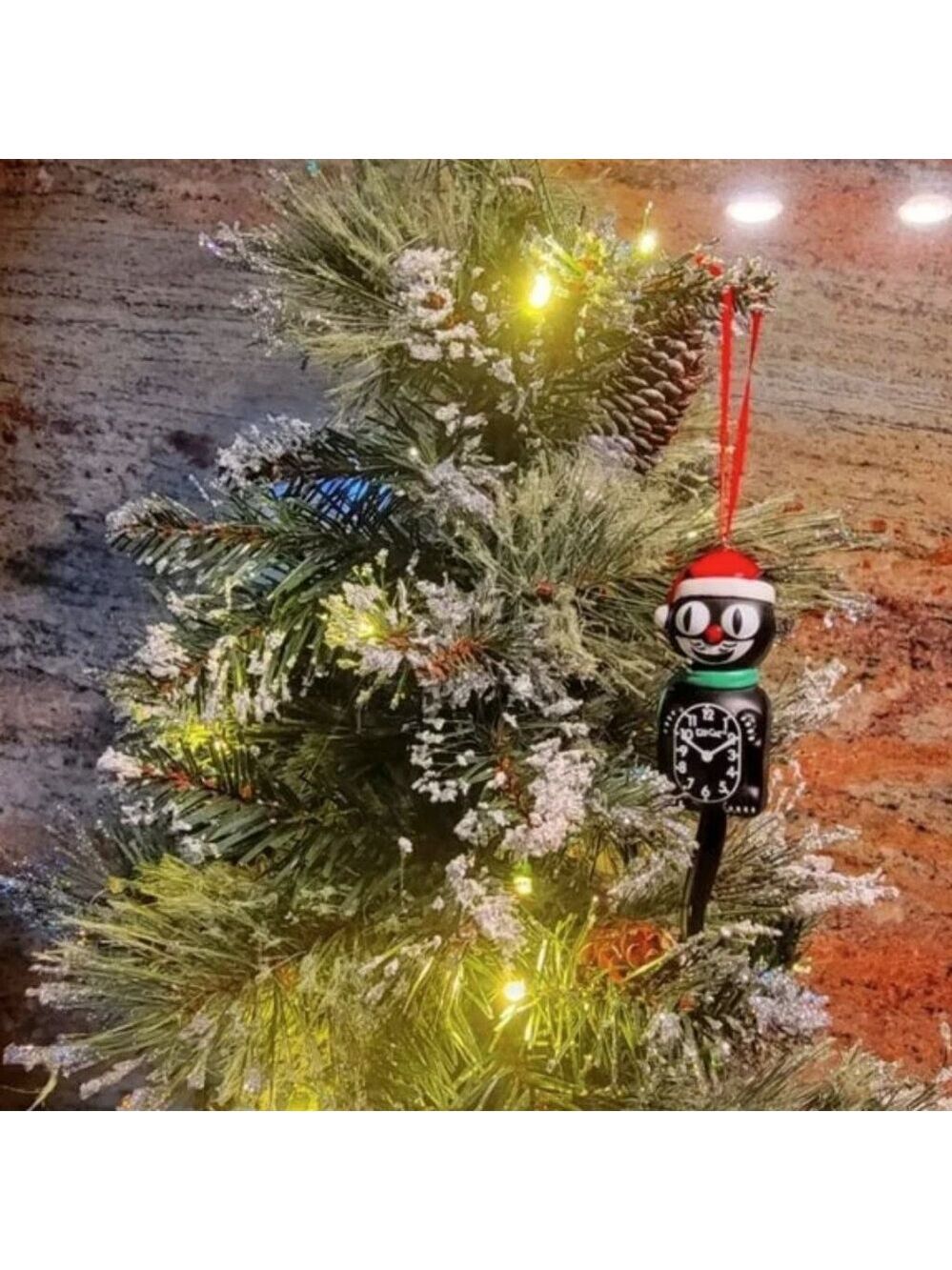 Black Kit Cat Klock clock Christmas Tree Ornament - Picture 2 of 6